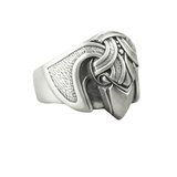 Bague en argent viking corbeaux d'Odin