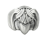 Bague en argent viking corbeaux d'Odin