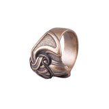 Corvos de Odin anel nórdico de bronze