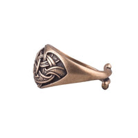 Anel viking triquetra em bronze