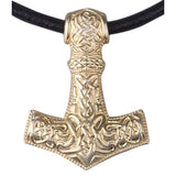 Pingente de prata e ouro mjolnir
