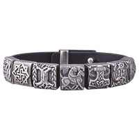 Bracelet argent plaqué viking multi symboles