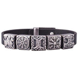 Bracelet viking Midgard avec symbolique nordique