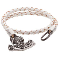 Bracelete Viking machado banhado a prata ou bronze feito à mão