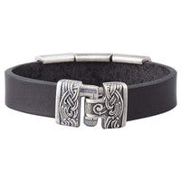 Bracelet pour homme viking avec Triquetra et les corbeaux d'Odin