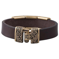 Bracelet personnalisé viking avec Yggdrasil et Hugin et Munin