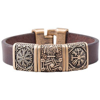 Pulsera vikinga personalizada para hombre en bronce artesanal