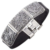 Pulsera vikinga de moda para hombre con máscara humana