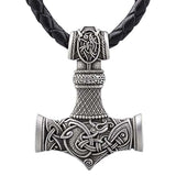 Thor martelo bronze amuleto cor prata
