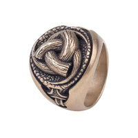 Bague en bronze cornes d'Odin