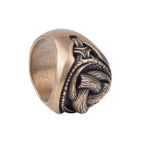 Bague en bronze cornes d'Odin