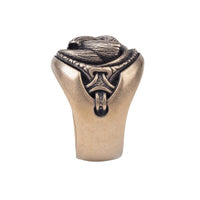 Bague en bronze cornes d'Odin