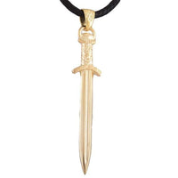 Pingente de espada nórdica de joias Viking em ouro de 14 ou 18 quilates