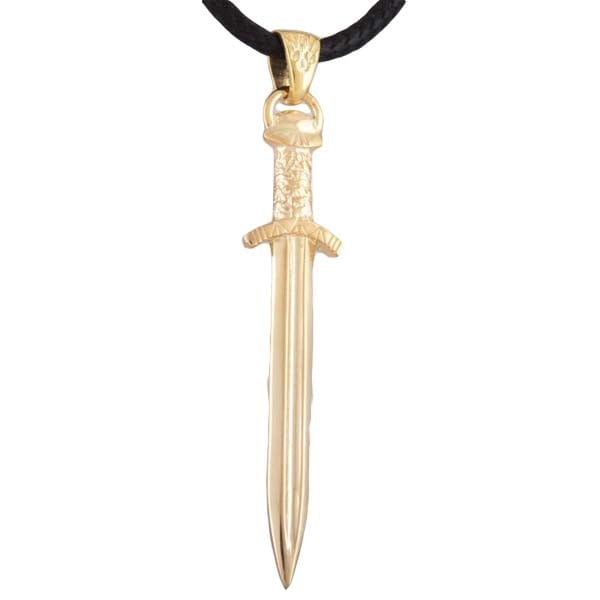 Joyería vikinga Colgante de espada nórdica en oro de 14 o 18 quilates