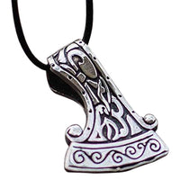 Pingente Machado de Perun Pequeno de Prata Esterlina com Ornamento
