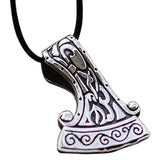 Pingente Machado de Perun Pequeno de Prata Esterlina com Ornamento