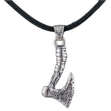 Hache viking en pendentif argent massif