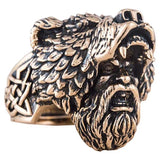 Bague du Berserker en bronze guerrier fauve