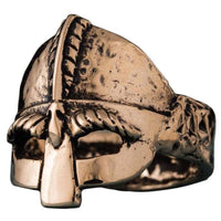 Anillo de bronce con casco vikingo | Joyas de Odín Thor