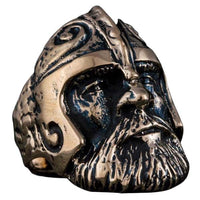 Anel viking de bronze guerreiro escandinavo