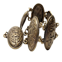 Joia de pulso nórdica antiga, latão bronze