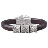 Pulsera de plata de ley con gancho de los cuervos de Odín