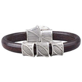 Pulsera de plata de ley con gancho de los cuervos de Odín