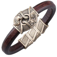 Bracelet à crochet corbeaux d'Odin en bronze