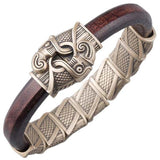 Bracelet à crochet corbeaux d'Odin en bronze