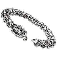Pulsera de anillos de drakkar vikingo de plata 925