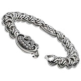 Pulsera de anillos de drakkar vikingo de plata 925