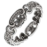 Pulsera de anillos de drakkar vikingo de plata 925