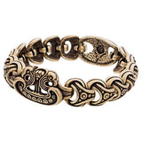 Bracelete vikings em bronze com barco nórdico