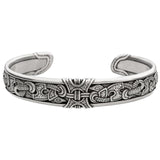 Pulseira viking artesanal em prata versão luxo