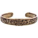 Pulseira viking feita à mão em estanho ou bronze