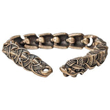 Bracelet viking en bronze Jormungand serpent du monde