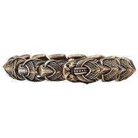 Pulsera vikinga de bronce Jormungand de la serpiente mundial