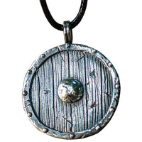 Pendentif viking ancien bouclier fabrication artisans argent ou or