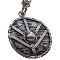 Pendentif viking du bouclier de Lagertha  en argent ou or artisanale