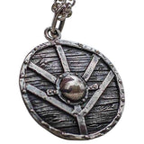 Pendentif viking du bouclier de Lagertha  en argent ou or artisanale