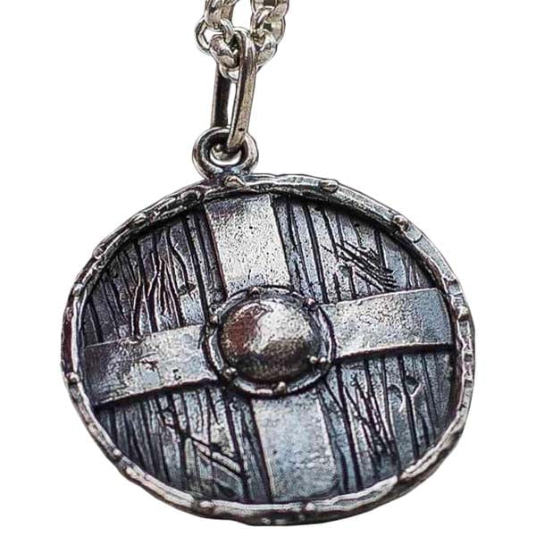 Pingente viking artesanal do escudo de Rollo em prata ou ouro