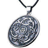 Pendentif argent massif viking symbole Valknut artisanale  en argent
