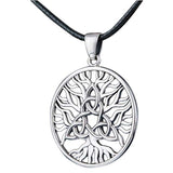 Pingente de joia viking Yggdrasil com símbolo Triquetra