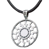 Pendentif viking soleil noir artisanale fait main expert joaillerie