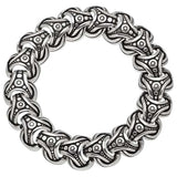 Cadena de anillos vikingos de plata estilo escandinavo