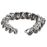 corrente de anel viking de prata estilo escandinavo