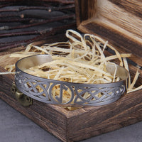 Pulseira viking ajustável com símbolo Valknut 