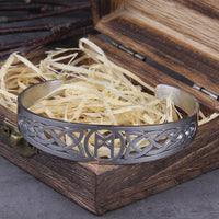 Pulseira viking ajustável com símbolo Valknut 