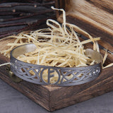Pulseira viking ajustável com símbolo Valknut 