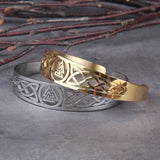 Pulseira viking ajustável com símbolo Valknut 